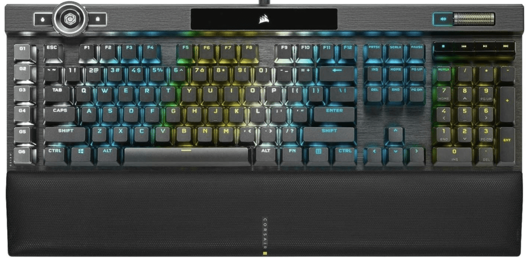 Corsair K100 Mechanical keyboard, backlit with different colors 