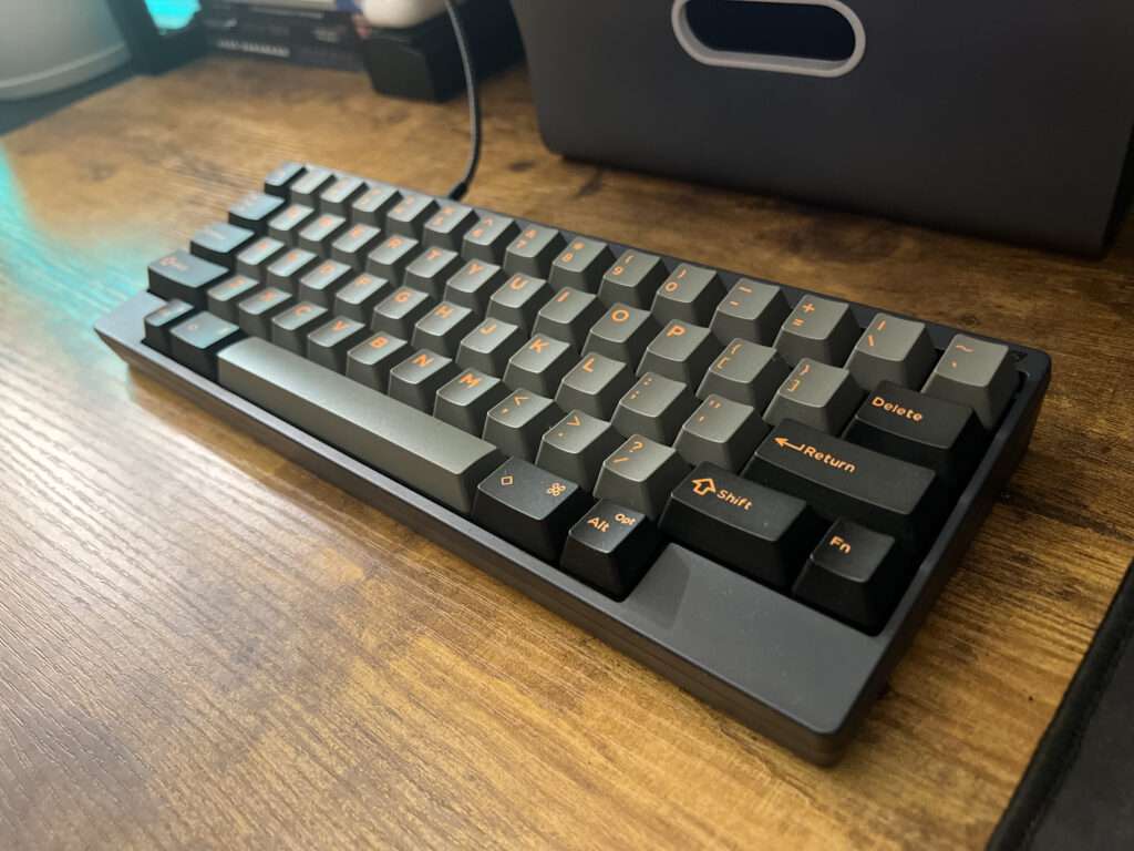 HHKB Keyboard With Orange Keycaps